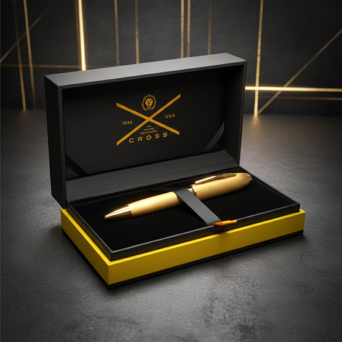 Cross Peerless 23KT Gold-Plated Ballpoint Pen with Swarovski Crystal