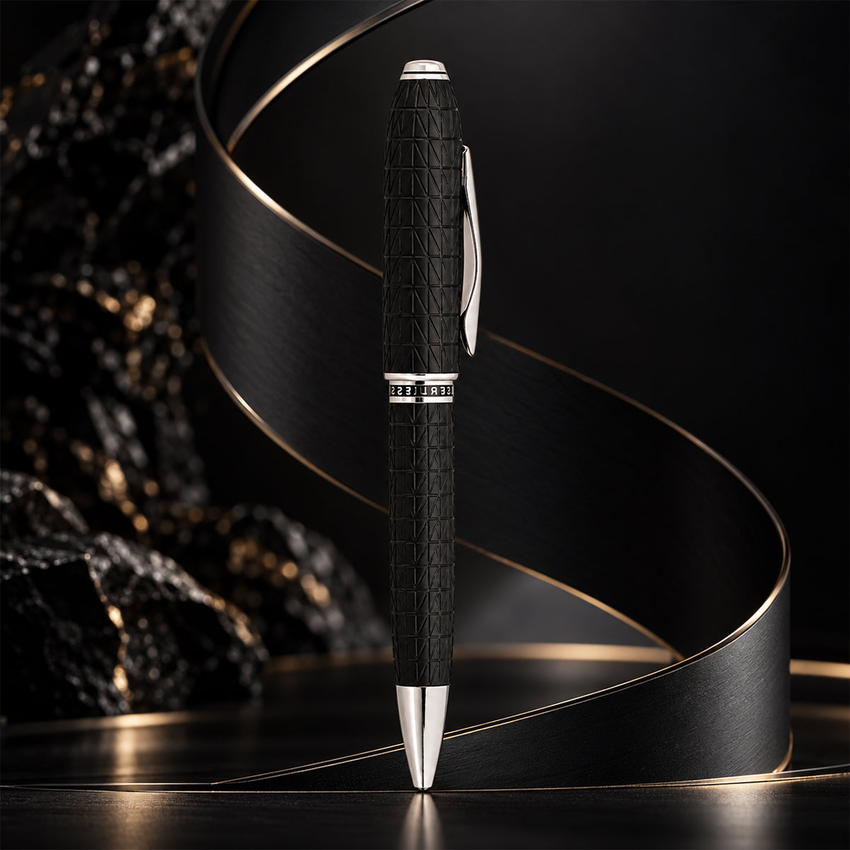 Cross Peerless 125 Tokyo Brushed Black PVD Ballpoint Pen