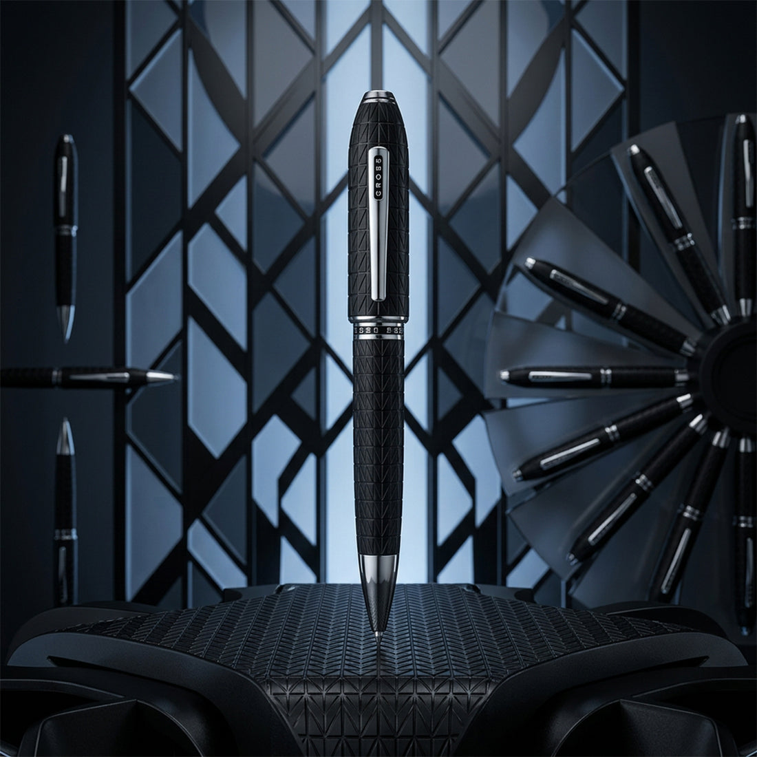 Cross Peerless 125 Tokyo Brushed Black PVD Ballpoint Pen