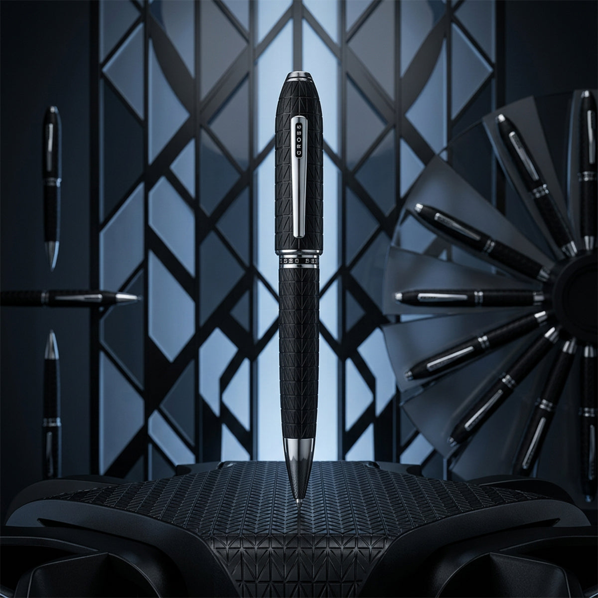 Cross Peerless 125 Tokyo Brushed Black PVD Ballpoint Pen