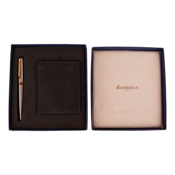 Waterman Twist Ball Pen & Leather Men's Wallet Combo Set