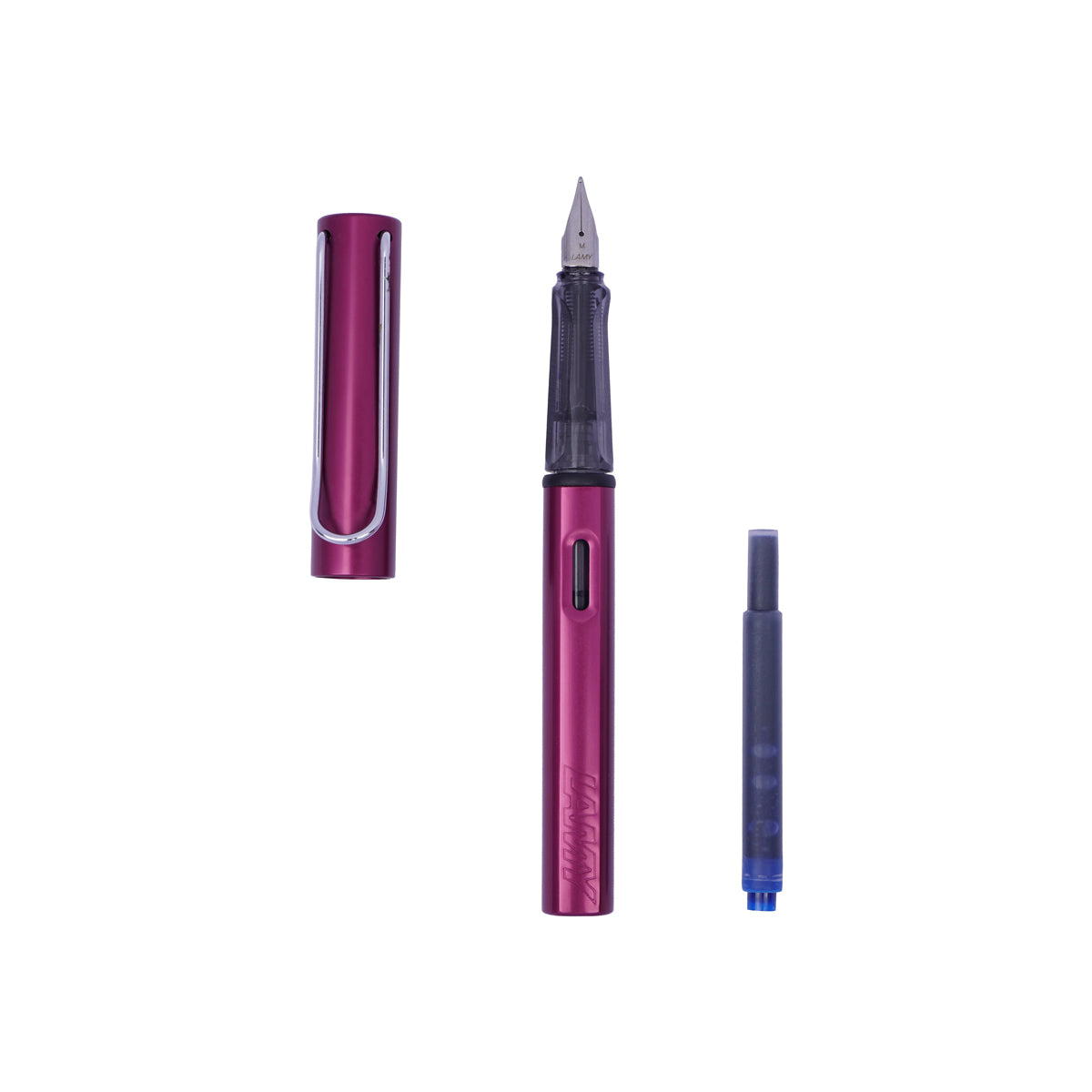 Lamy 333 Glossy Purple Fountain Pen – Aluminium Body, Medium Nib