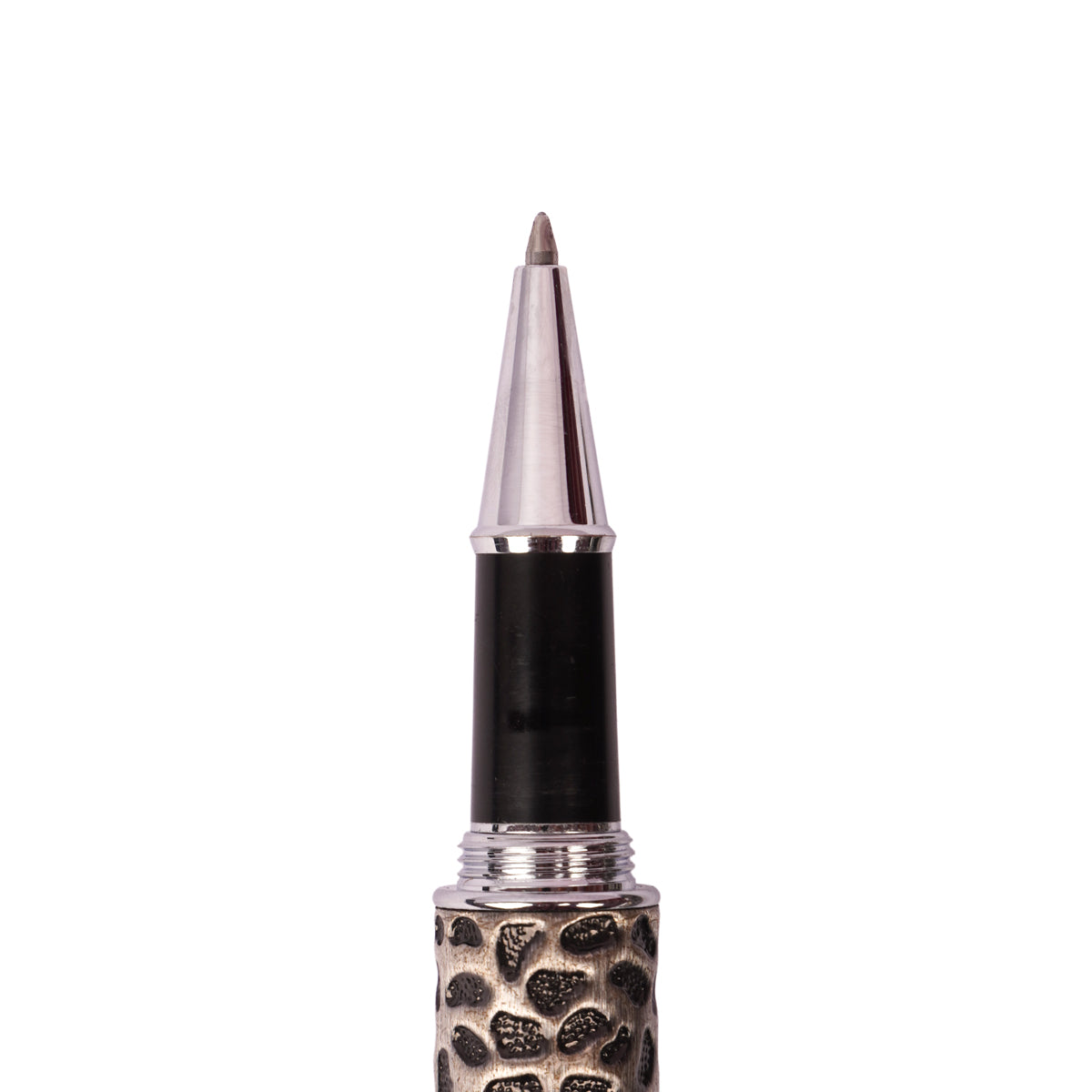 Jinhao Leopard Design Rollerball Pen – Grey Metal Body, 0.7mm Tip