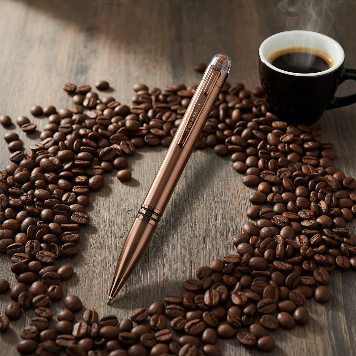 Submarine 1004 Coffee Brown Rudraksha Twist Ball Pen – 0.7mm Blue Ink