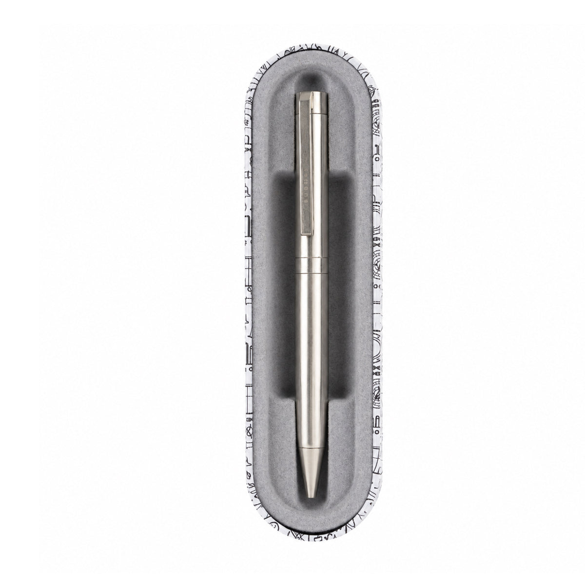 Submarine 986 Metallic Silver Twist Ball Pen