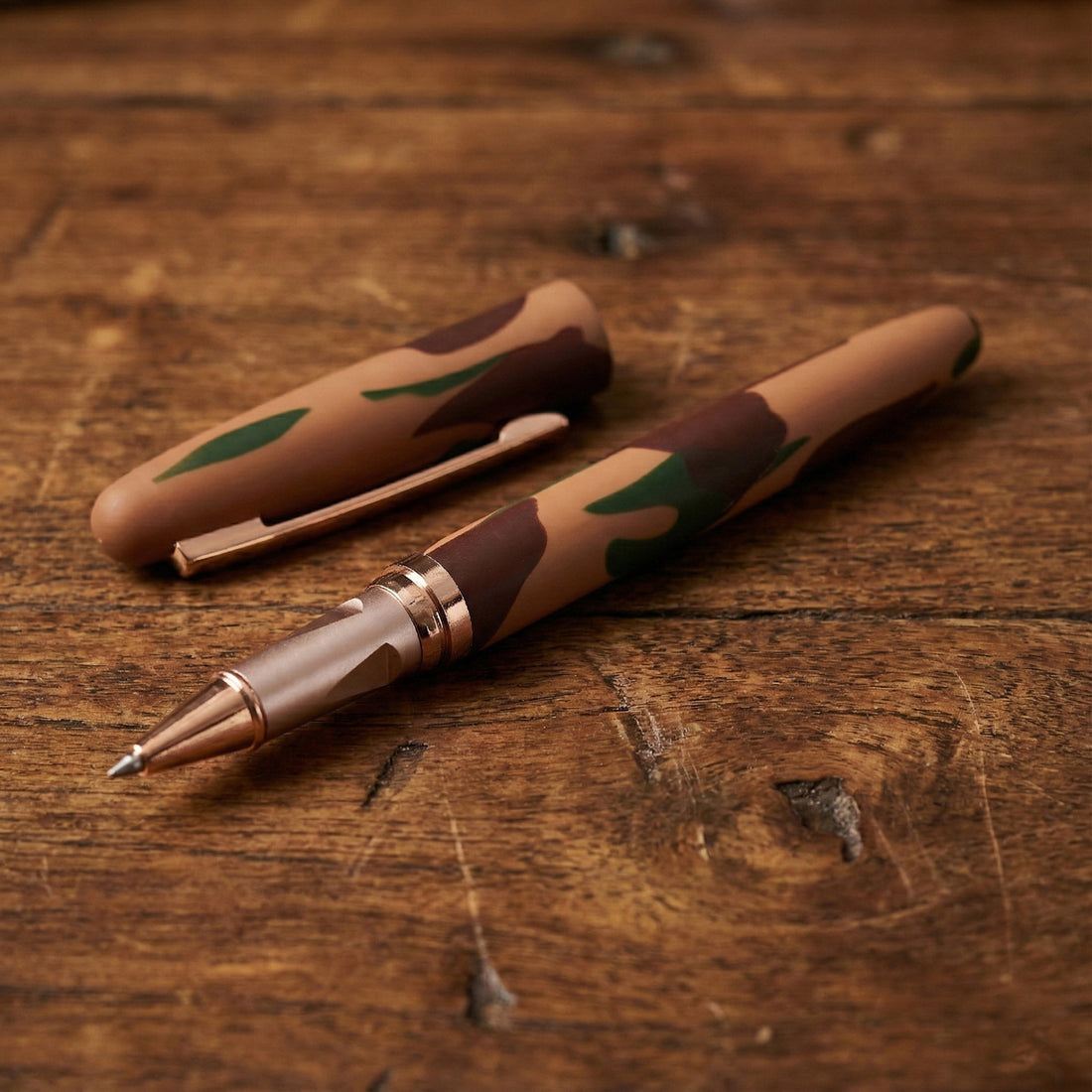 Picasso Parri Royce Military Brown Ball Pen with Blue Ink - Cap Type