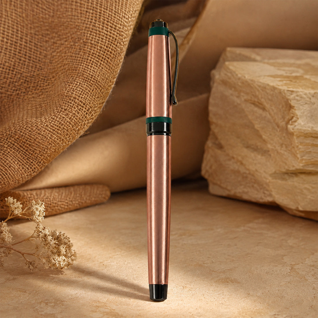 The Writershub Elegant Copper Metal Ball Pen — Cap Type