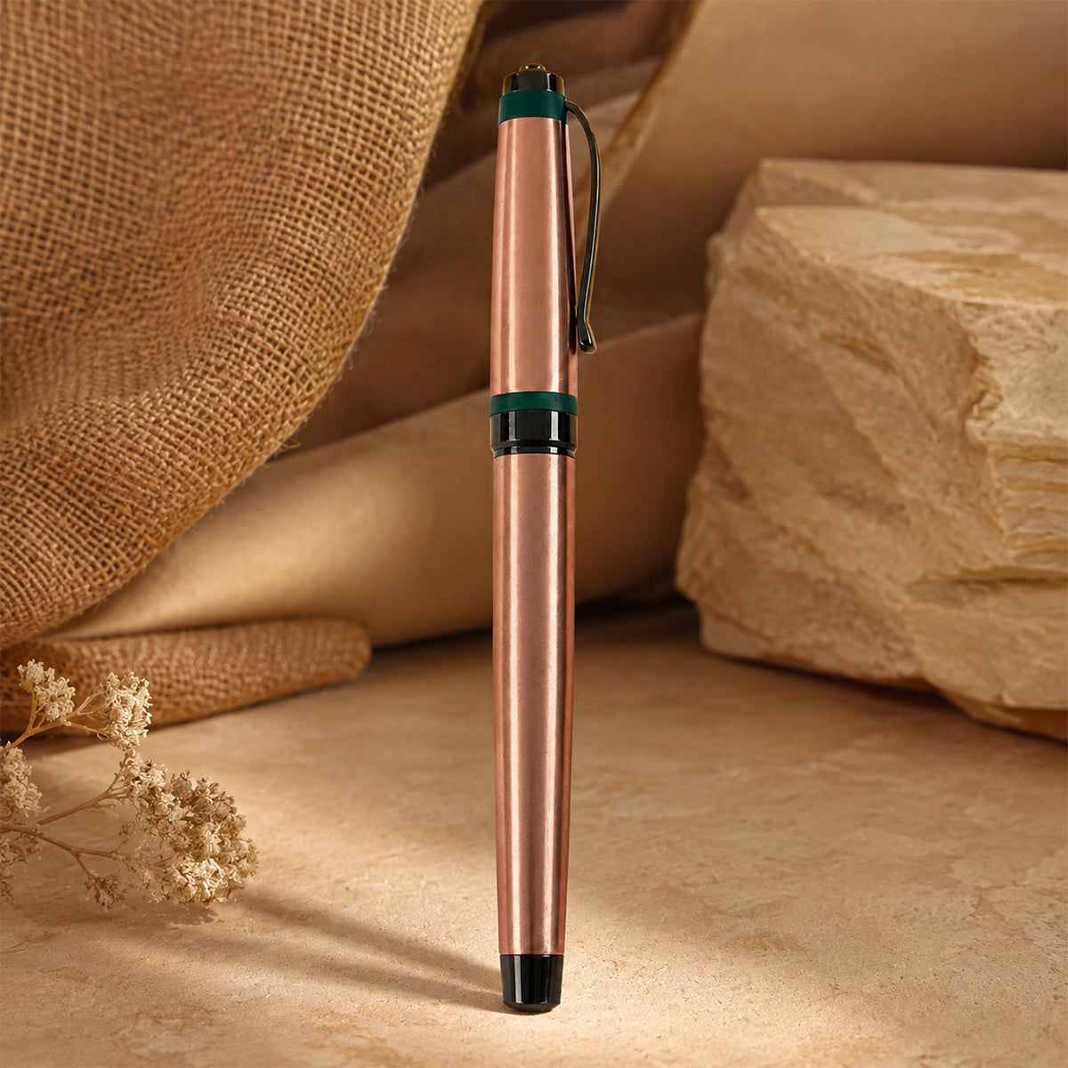 The Writershub Elegant Copper Metal Ball Pen — Cap Type