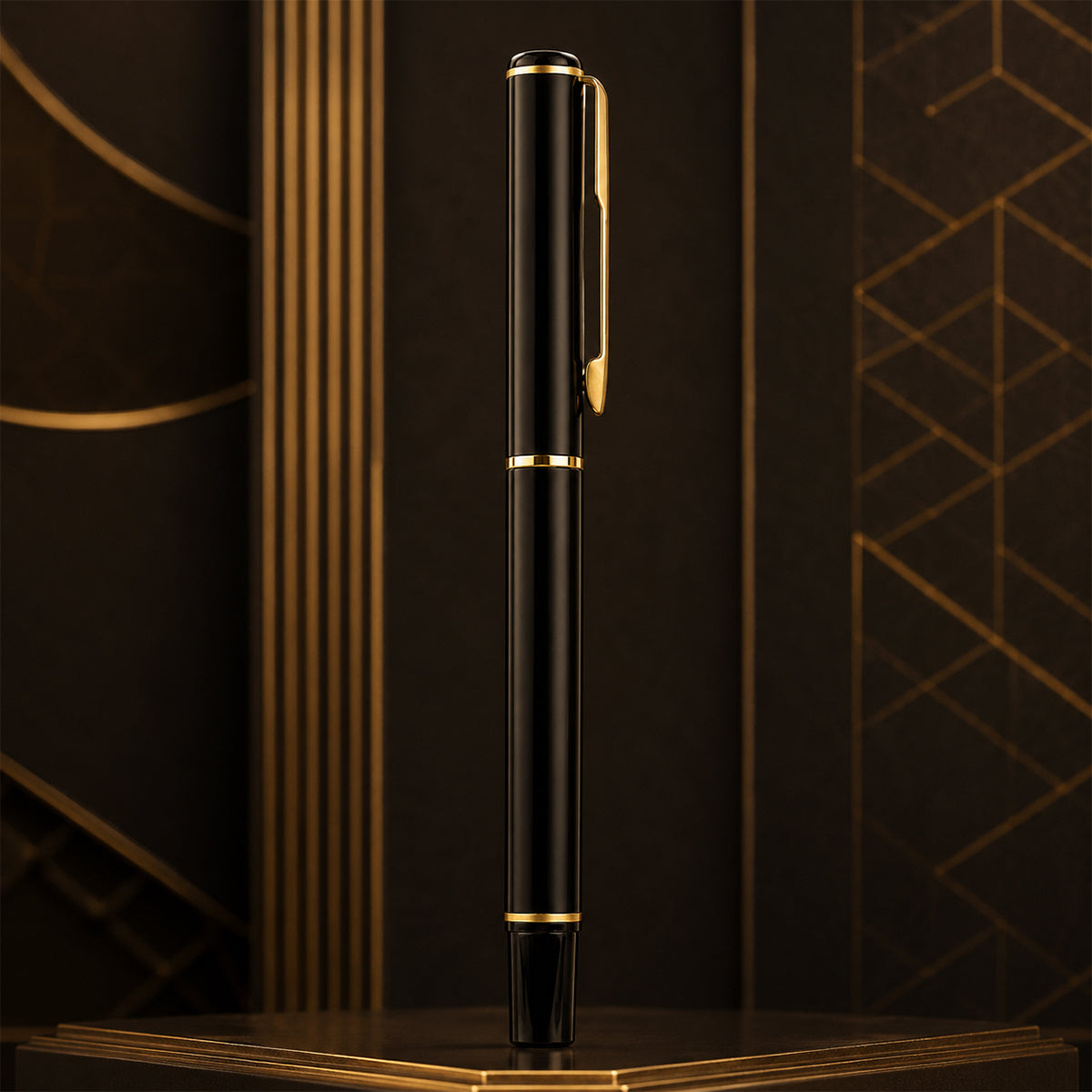 The Writershub Matte Black Rollerball Pen