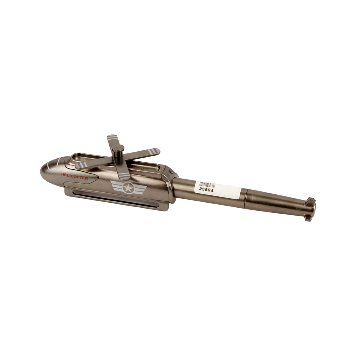 The Writershub Glossy Grey Helicopter Shape Rollerball Pen