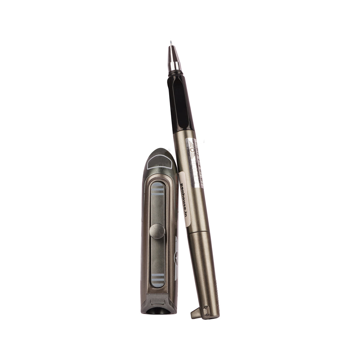 The Writershub Glossy Grey Helicopter Shape Rollerball Pen