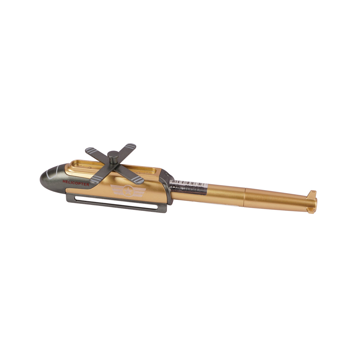 The Writershub Glossy Yellow Helicopter Shape Rollerball Pen