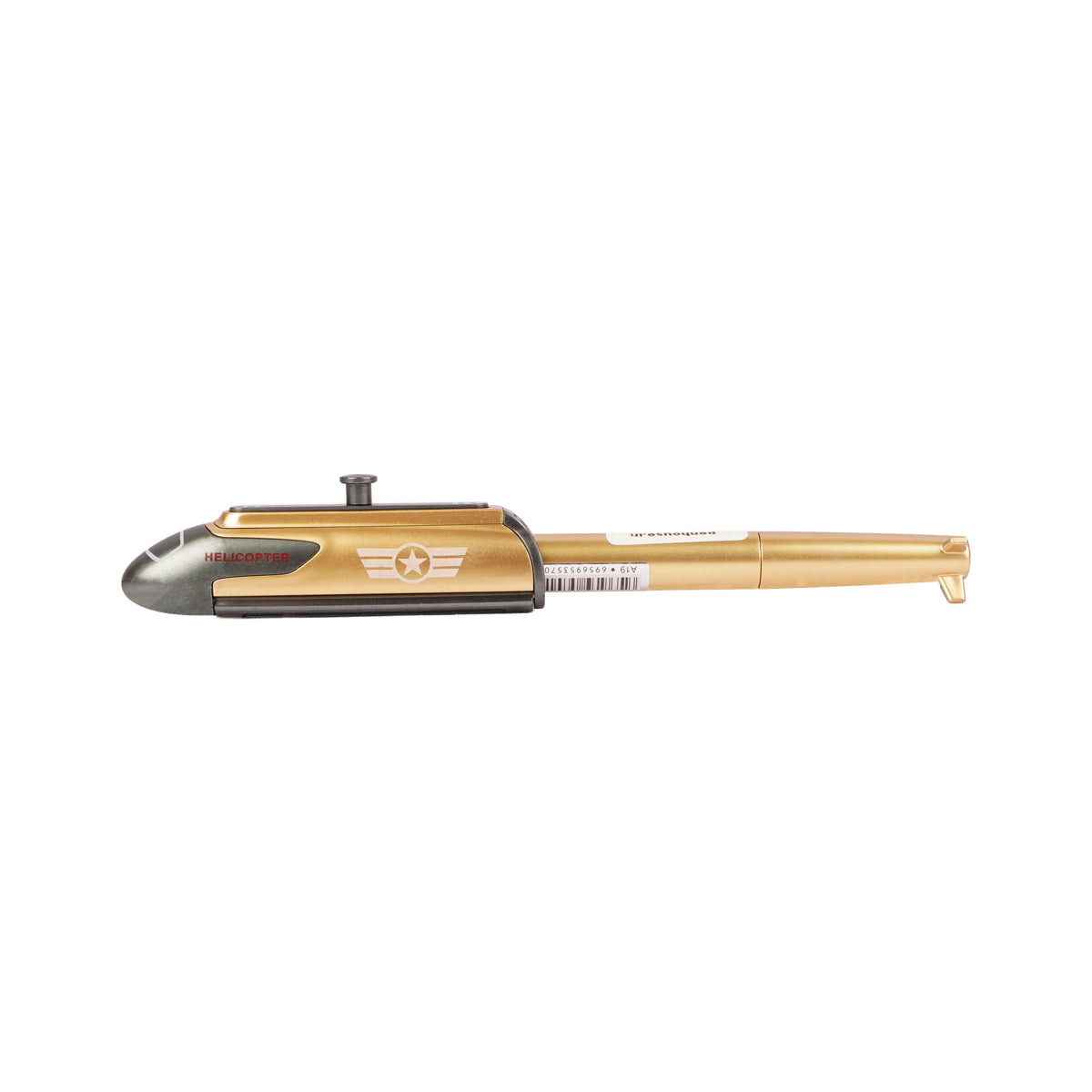The Writershub Glossy Yellow Helicopter Shape Rollerball Pen
