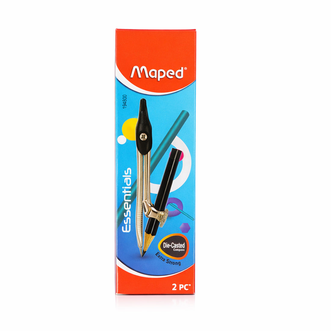 Maped Essentials Metal Compass Pack of 5 with Pencil