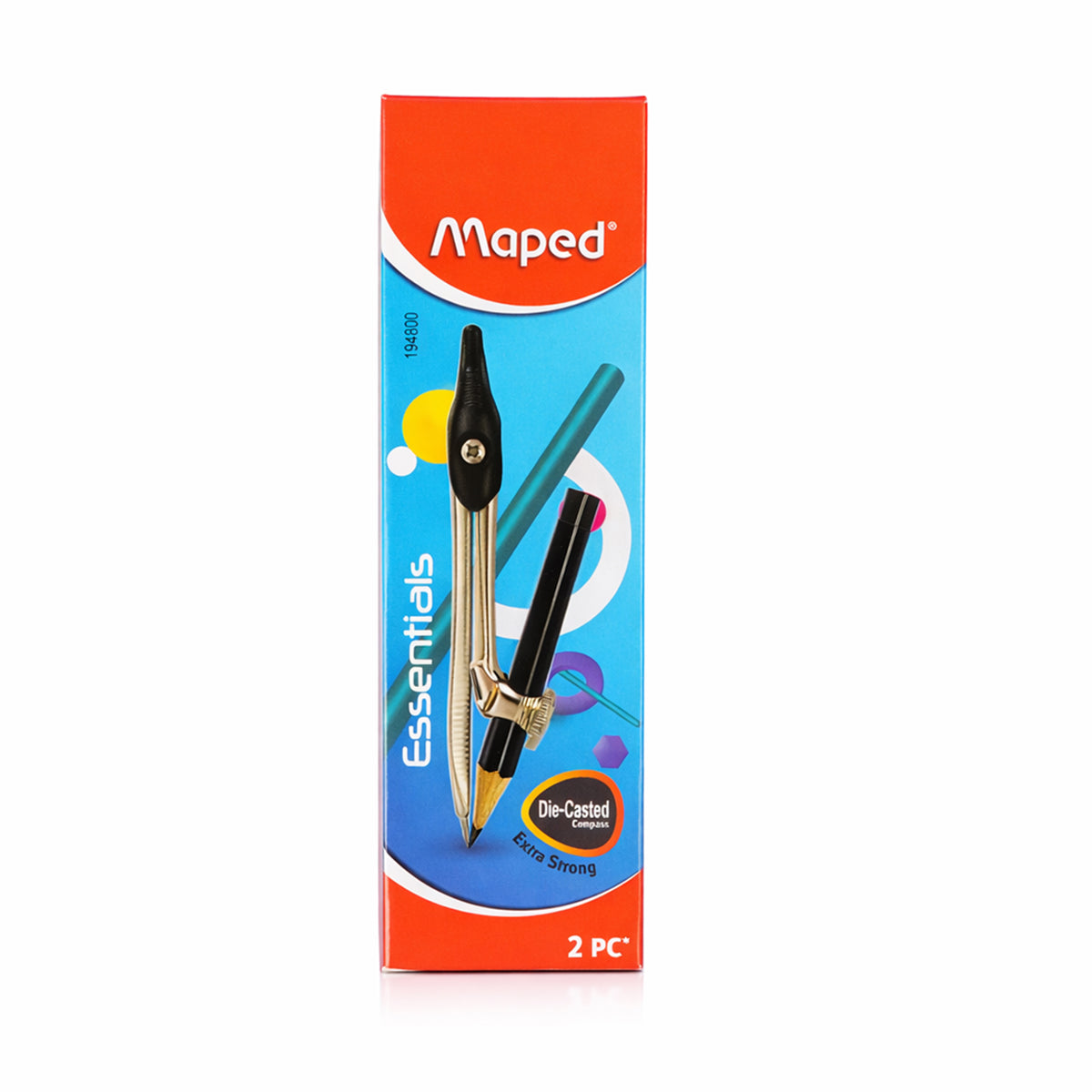 Maped Essentials Metal Compass Pack of 5 with Pencil