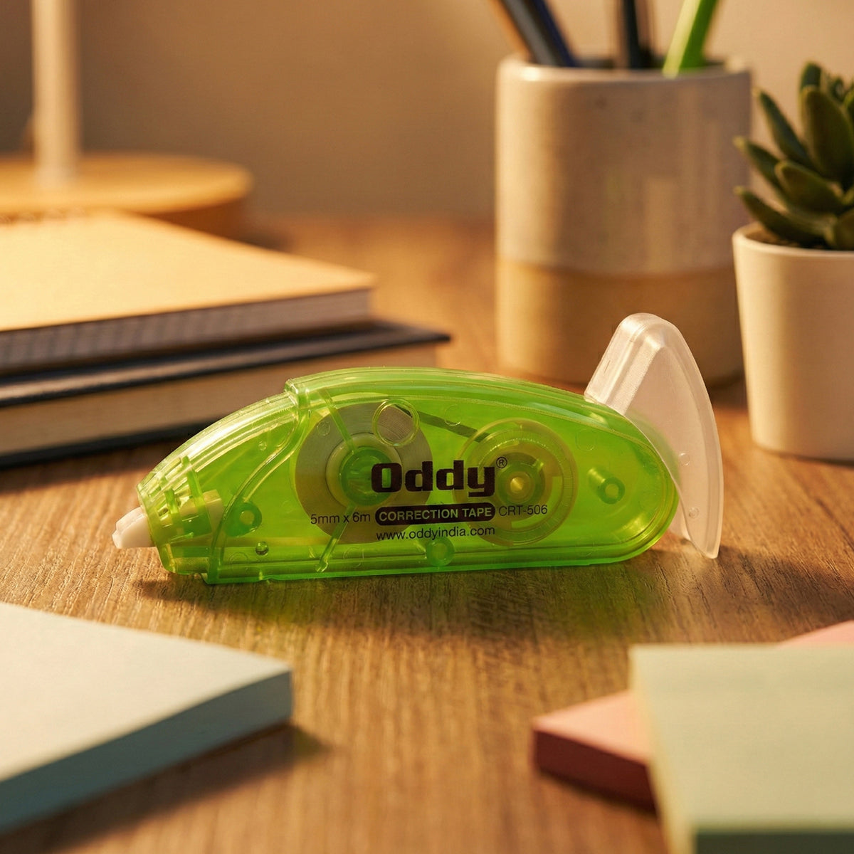 Oddy Eraser and Free Correction Tape Roller Green