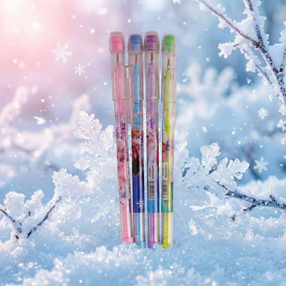 Frozen Princess Design Smart Dhakka Extensible Pencil Set – Pack of 4