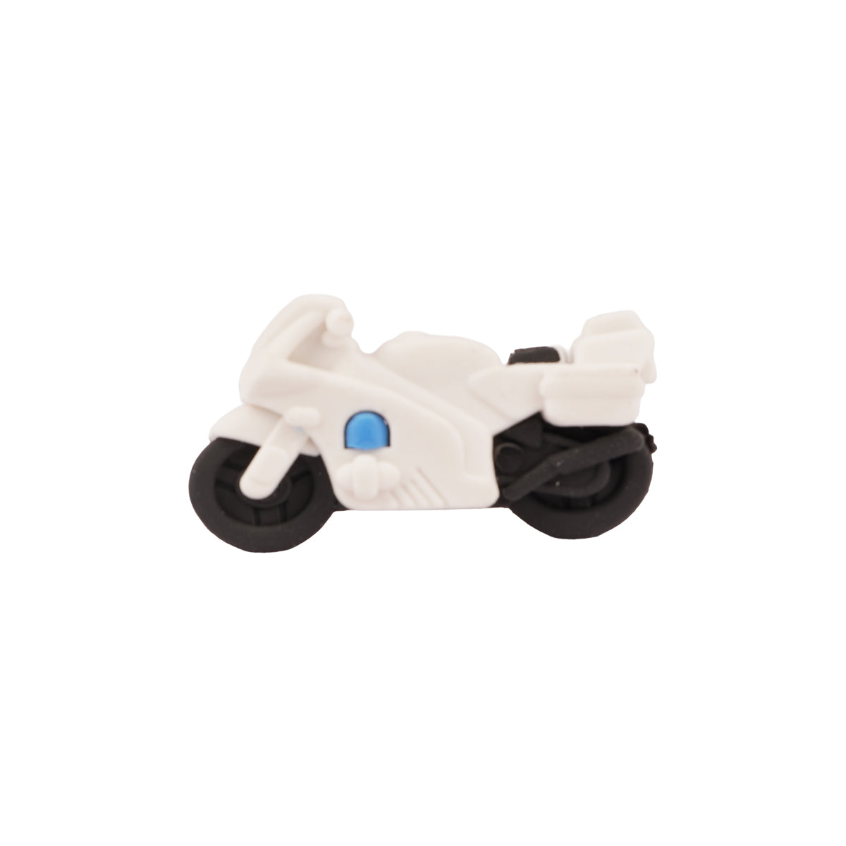 White Colour Bike Toy Eraser For Kids – Pack of 4