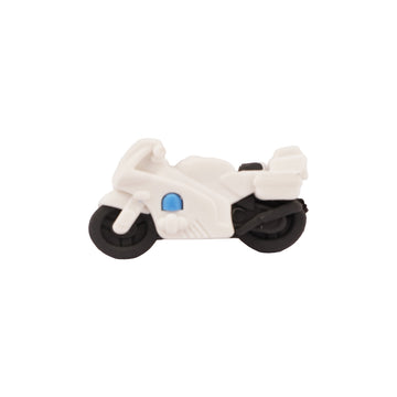 White Colour Bike Toy Eraser For Kids – Pack of 4