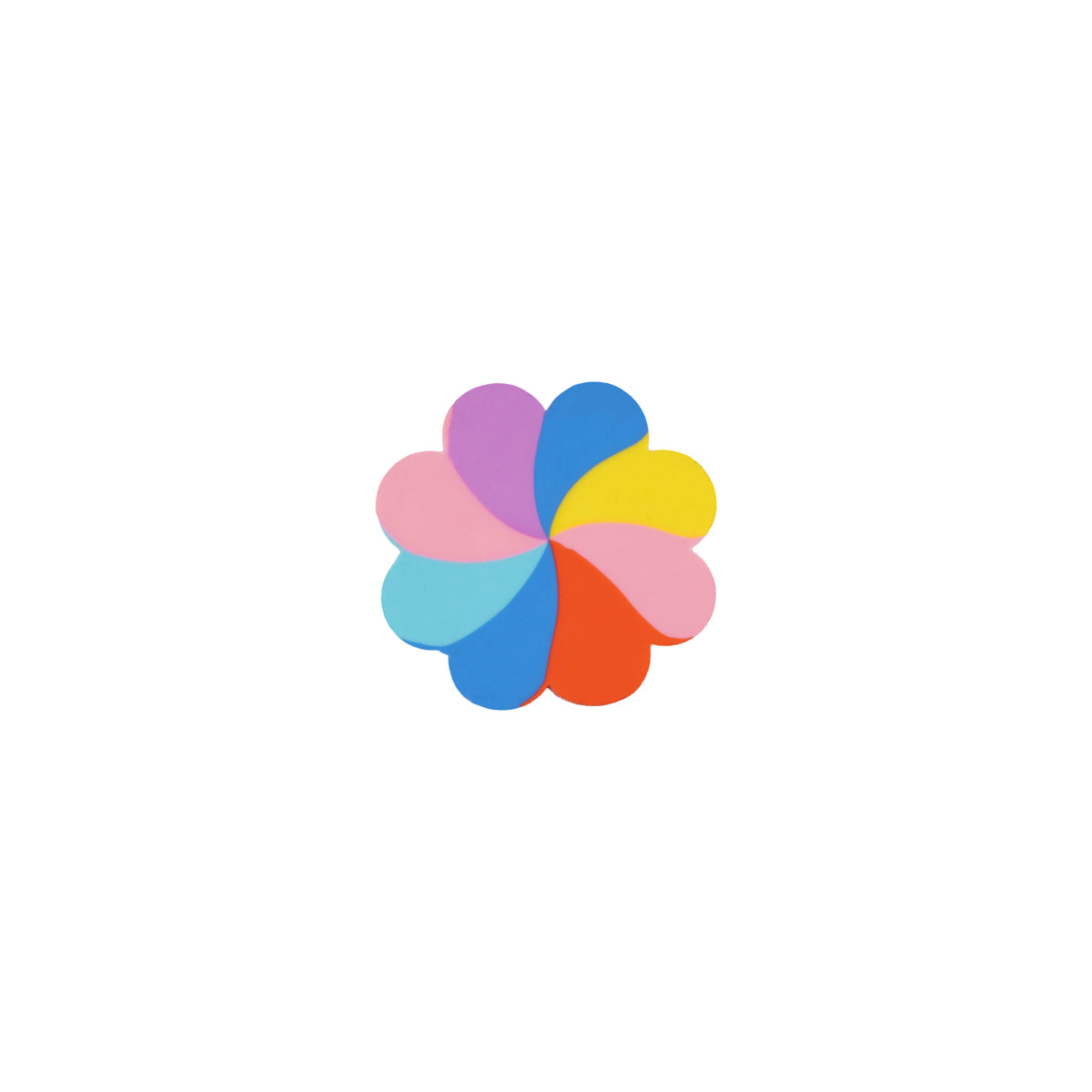 The Writershub Multi Colour Flower Shaped Eraser Set of 5 – Cute Kids Rubber Erasers