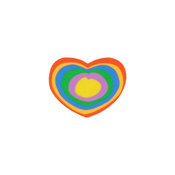 The Writershub Rainbow Colour Heart Design Eraser Set of 5