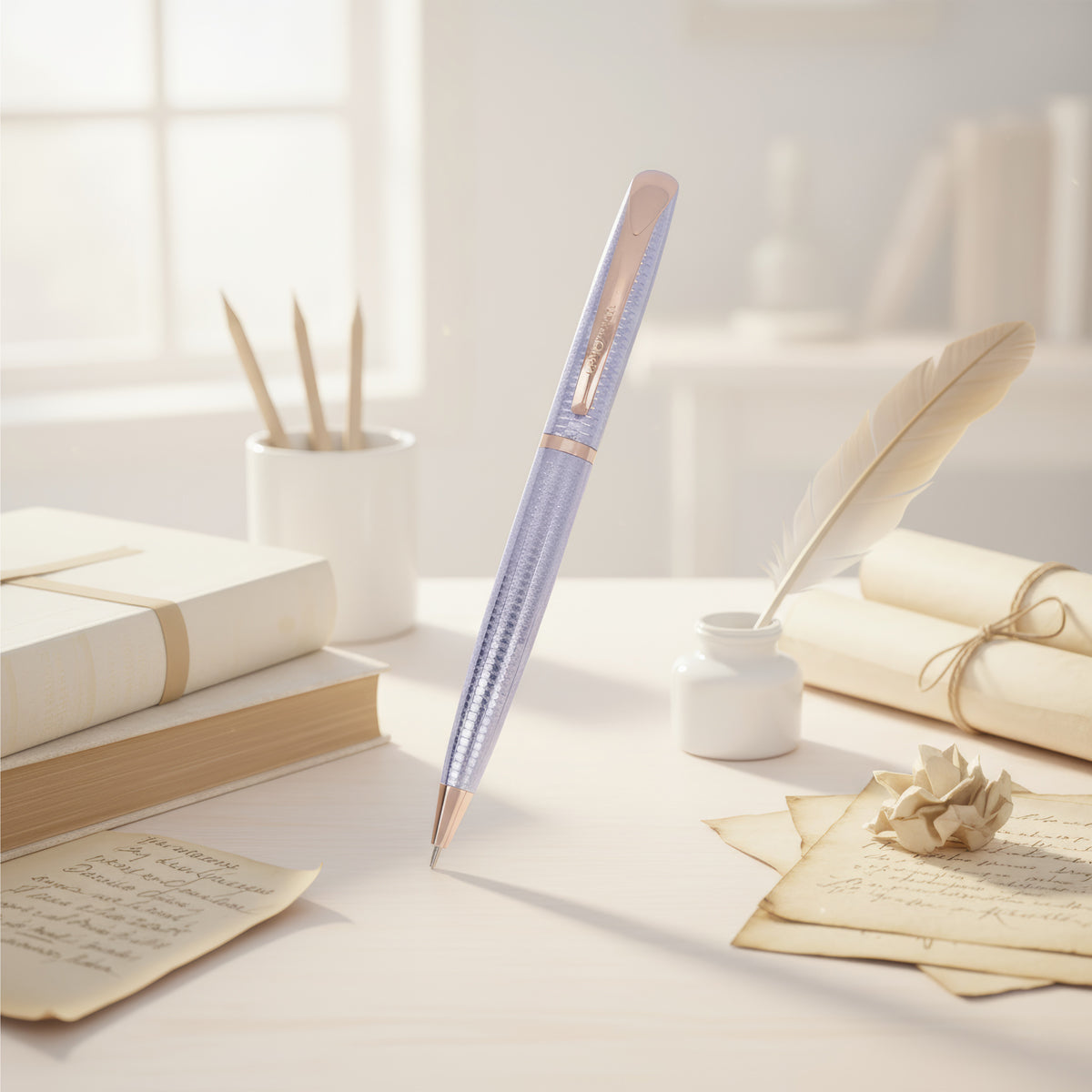 Unomax Silvo Silver & Gold Twist Ball Pen – Fine Tip Metal Body