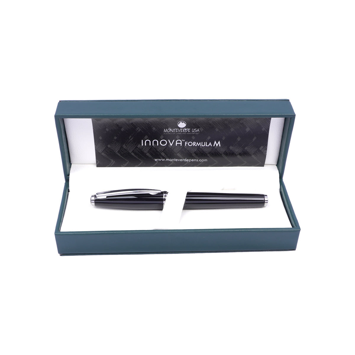 Monteverde Aldo Domani Glossy Black Fountain Pen – Medium Nib, Converter