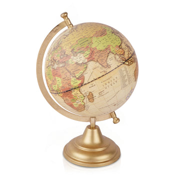 Antique Finish Educational Globe – Vintage World Map (31.5 cm)