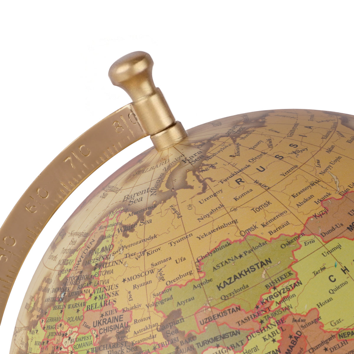 Antique Finish Educational Globe – Vintage World Map (31.5 cm)