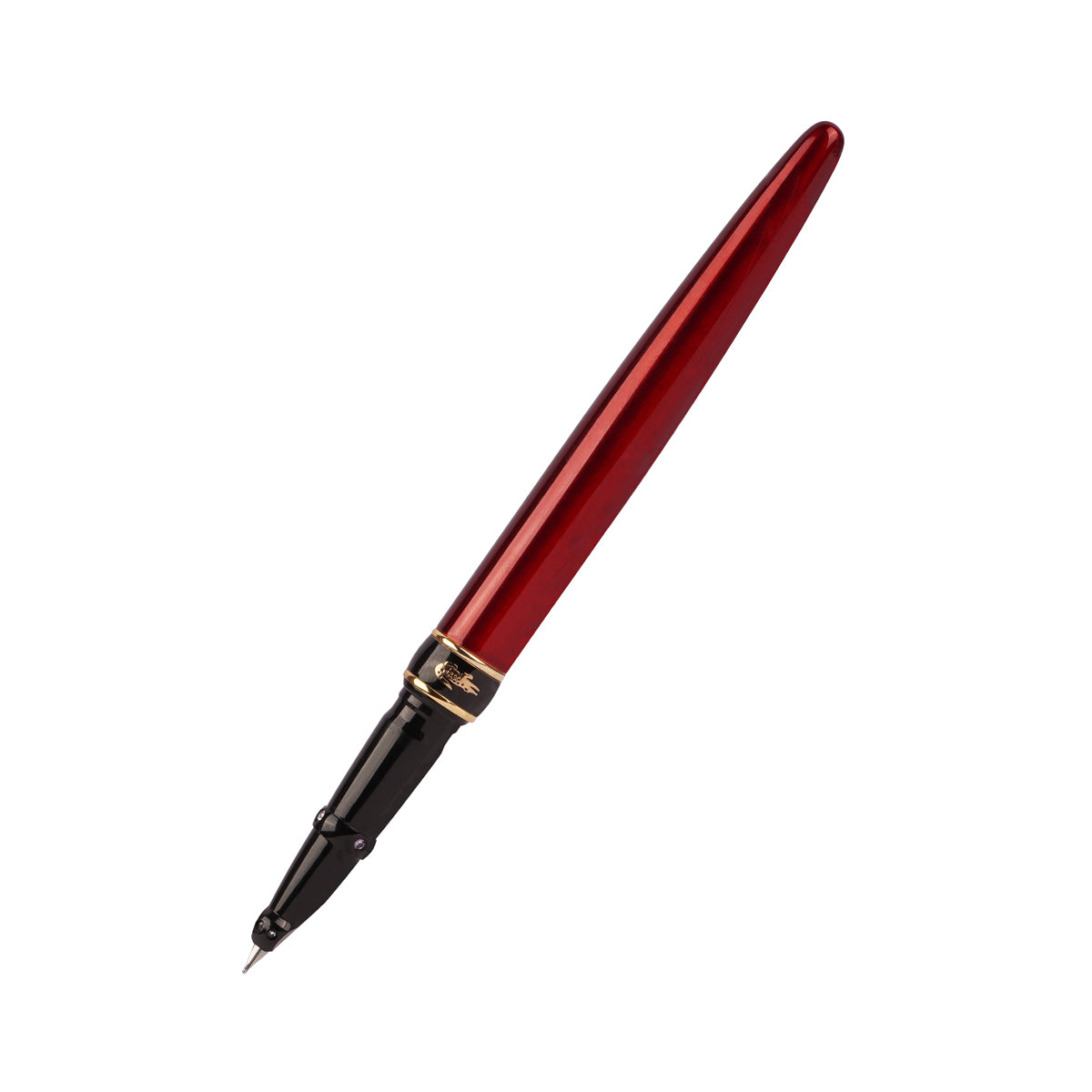 Yangzie Alligator 215 Maroon Fountain Pen – Gold Clip, Fine Nib