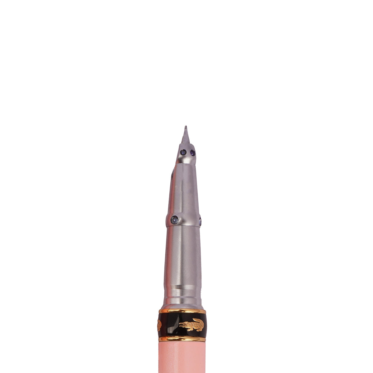Yangzie Alligator 215 Rose Fountain Pen – Gold Clip, Fine Nib