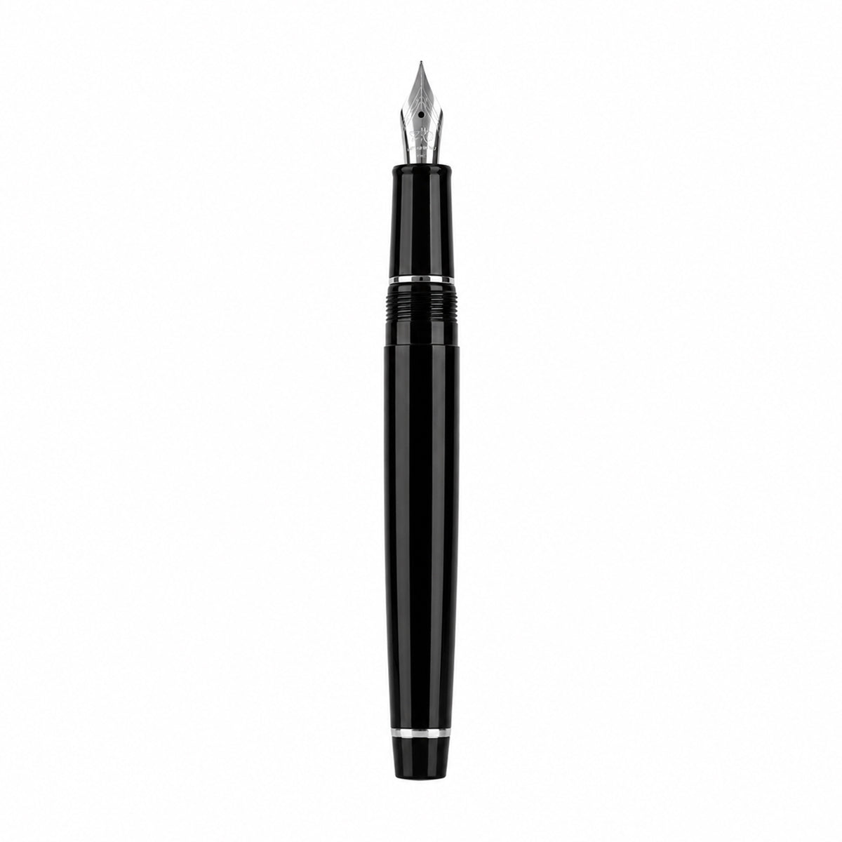 Jinhao 82 Black Fountain Pen — Fine Nib, Silver Clip