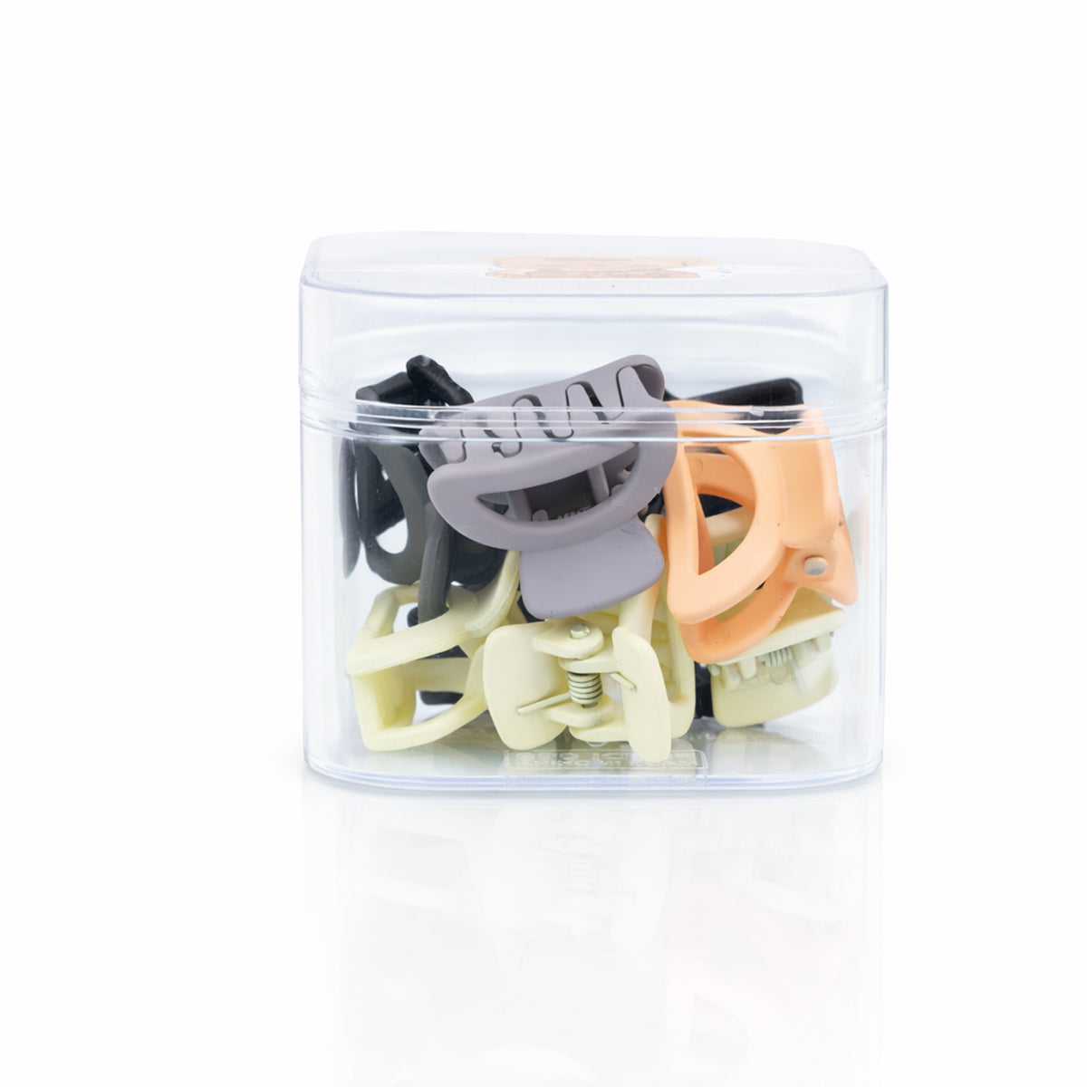 The Writershub Pastel Mini Hair Clips Set for Kids with Storage Box