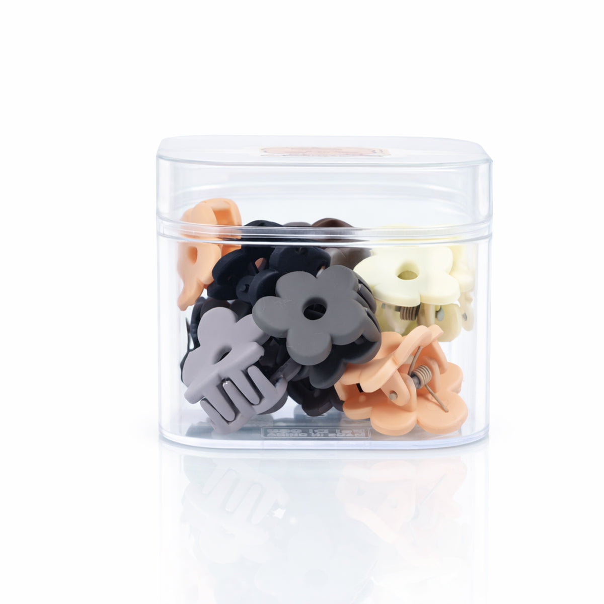 The Writershub Pastel Mini Hair Clips Set for Kids with Storage Box