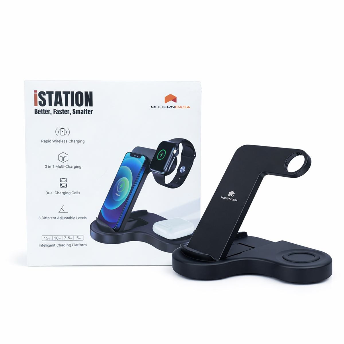 The Writershub 3-in-1 Rapid Wireless Charging Station