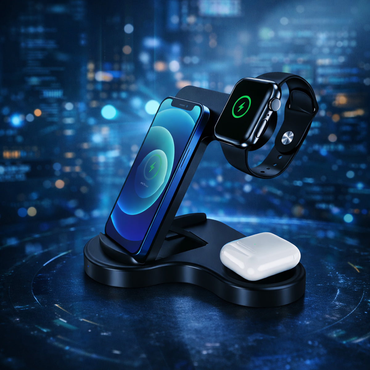 The Writershub 3-in-1 Rapid Wireless Charging Station