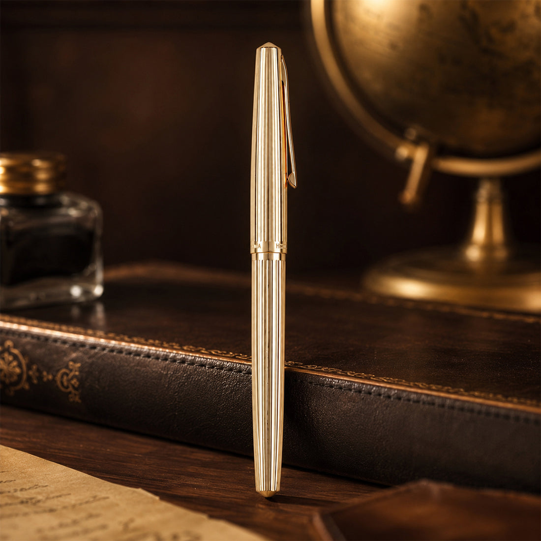 Hero 340 Gold Aerometric Fine Nib Fountain Pen
