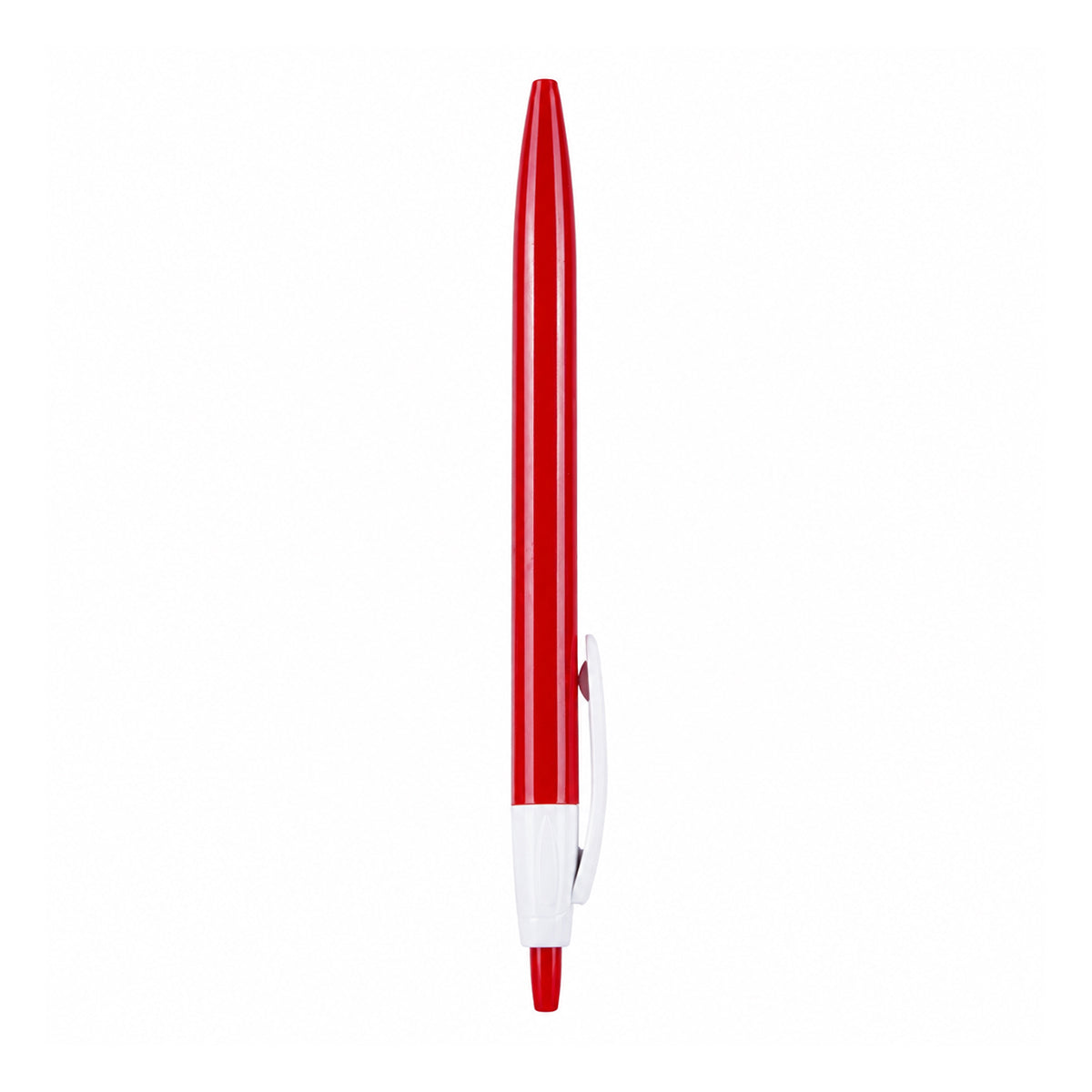 FLAIR Ezee Click Ball Pen – Retractable Click Mechanism, Pack of 10 (Red Ink)