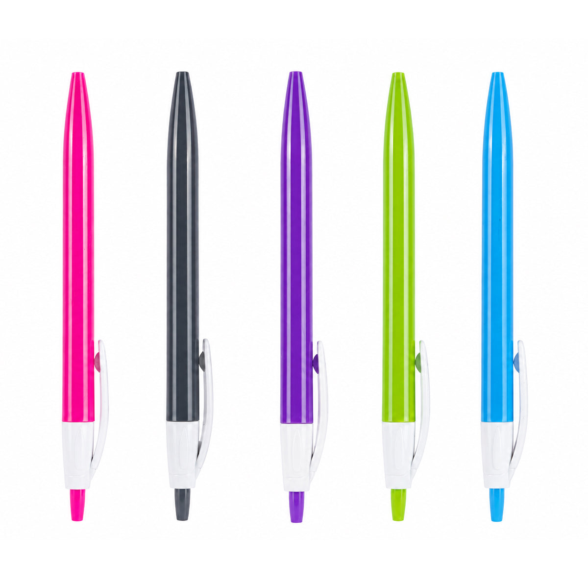 FLAIR Ezee Click Ball Pen – Retractable Click Mechanism, Pack of 10 (Blue Ink)