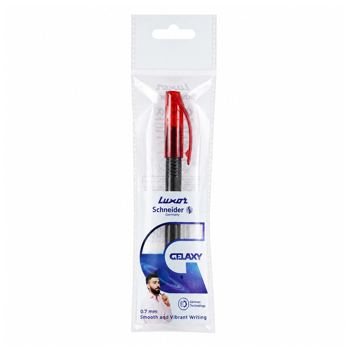 Luxor Schneider Gelaxy Gel Pen – 0.7mm Red Ink, Pack of 4