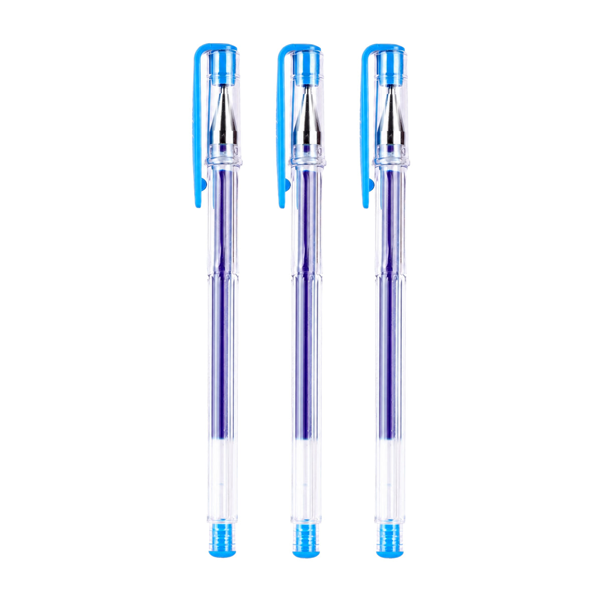 uni‑ball Signo UM‑100 Gel Pen 0.7mm – Light Blue Ink, Pack of 3