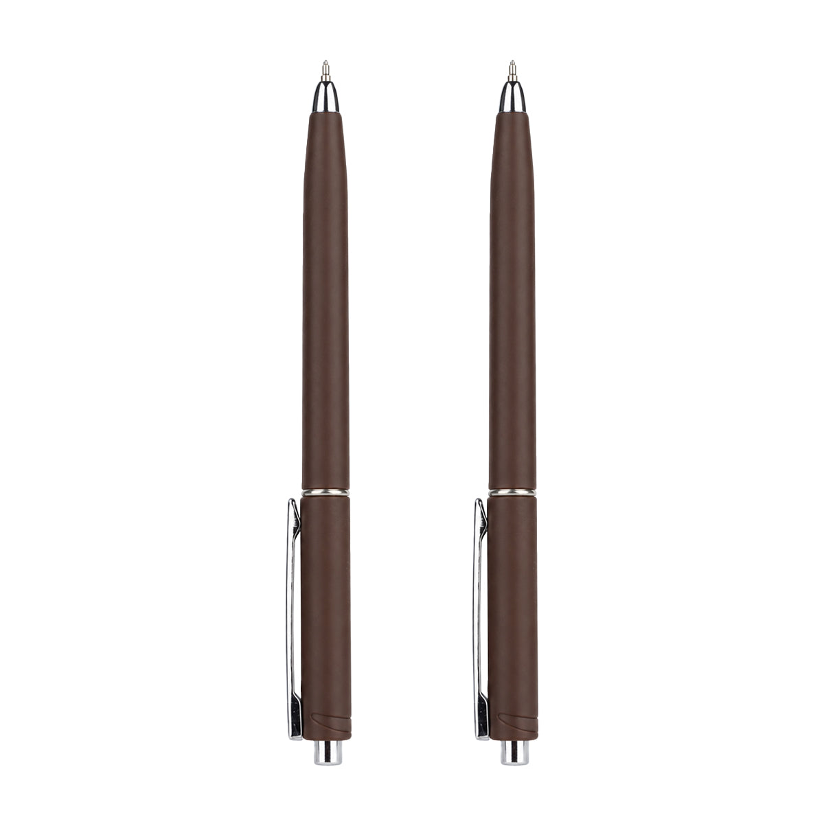 Reynolds Jetter Aerosoft Ball Pen — Pack of 2 | 0.7mm | Blue Ink | Matte Brown