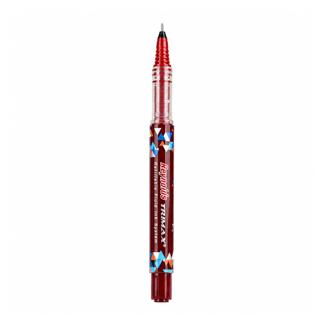 Reynolds Trimax Roller Gel Pen — Pack of 4 | Red Ink | Smooth Writing