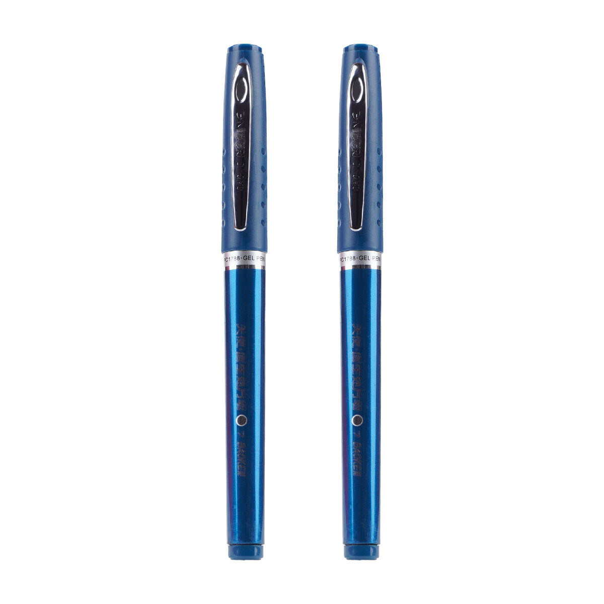 Baoke 0.7 mm Blue‑Black Gel Ink Rollerball Pen – Set of 2