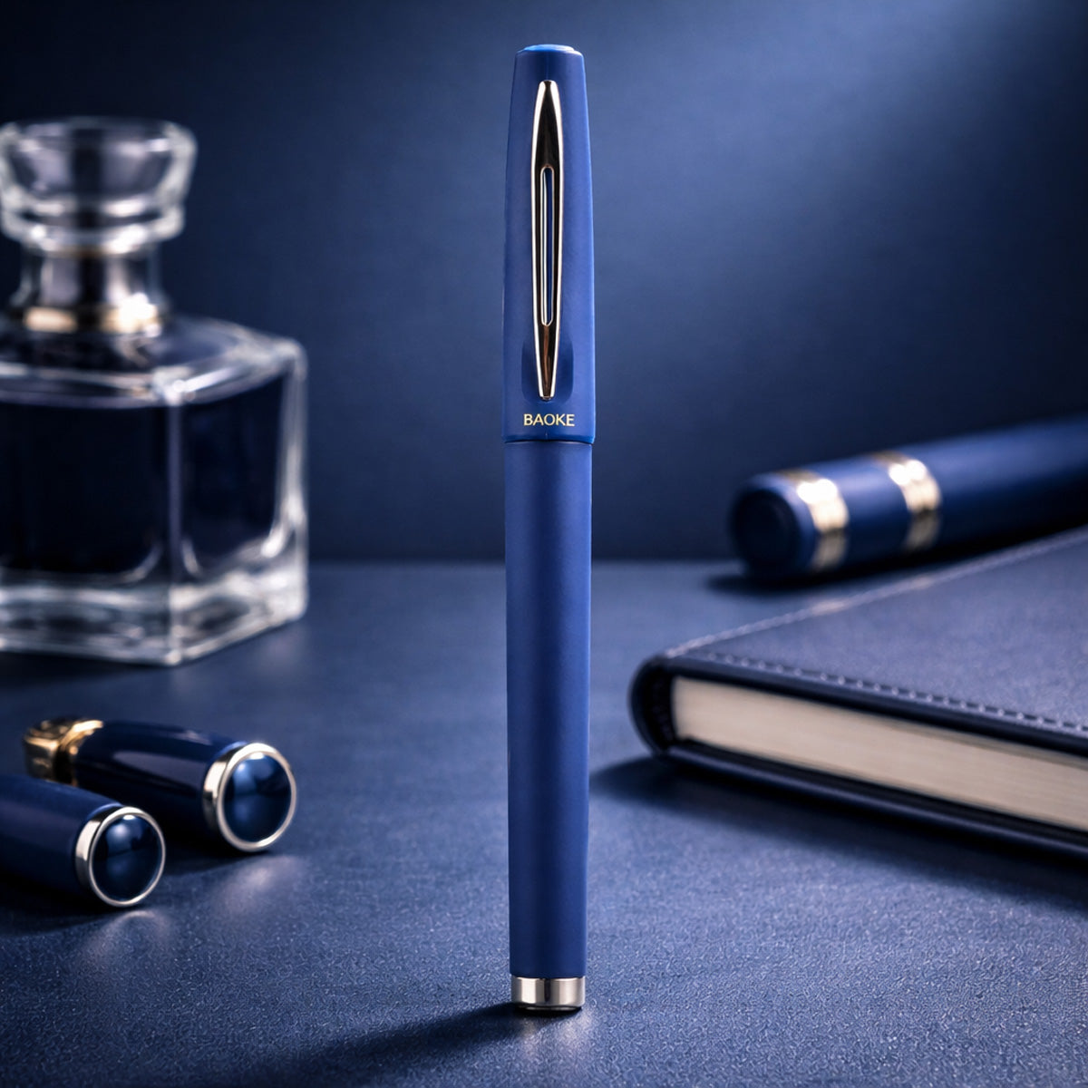 Baoke 183A Blue 0.7mm Rollerball Pen - Smooth Writing, Cap Type
