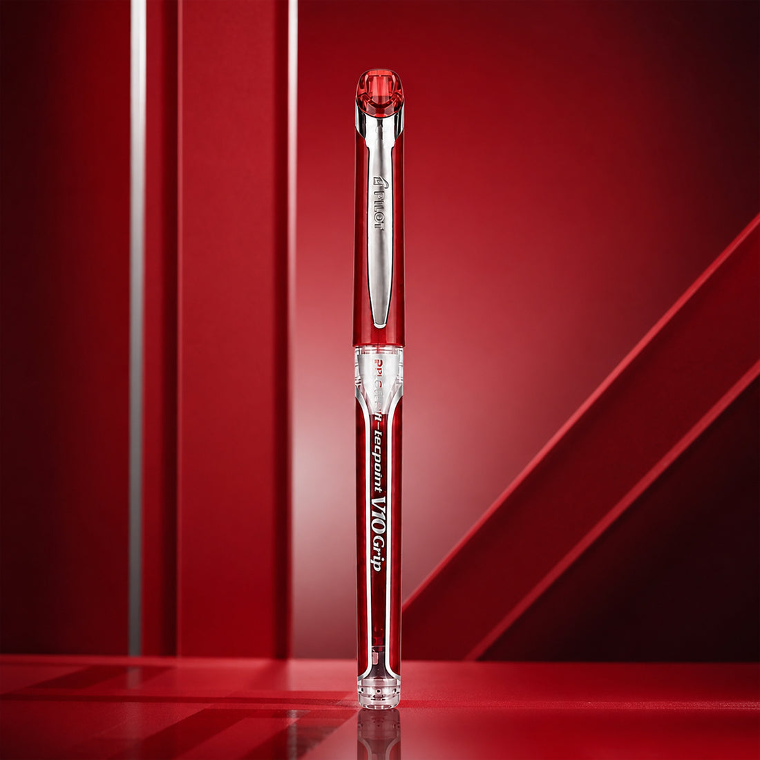 Pilot Hi-Tecpoint V10 Grip Red 1.0mm Rollerball Pen - Liquid Ink