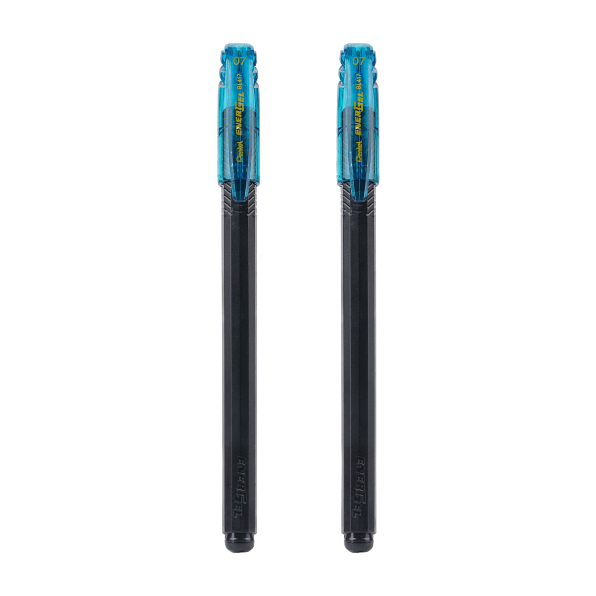 Pentel Energel Turquoise Blue 0.7mm Gel Pen Set of 2 - Quick-Dry