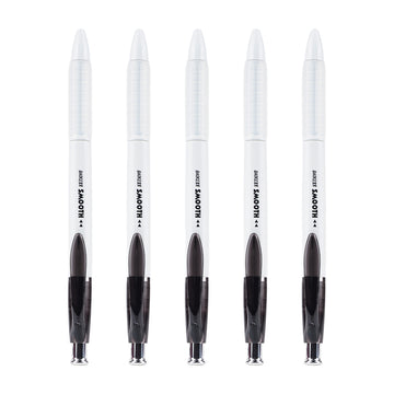 Baoke B57 White 0.7 mm Click Ball Pen – Set of 4