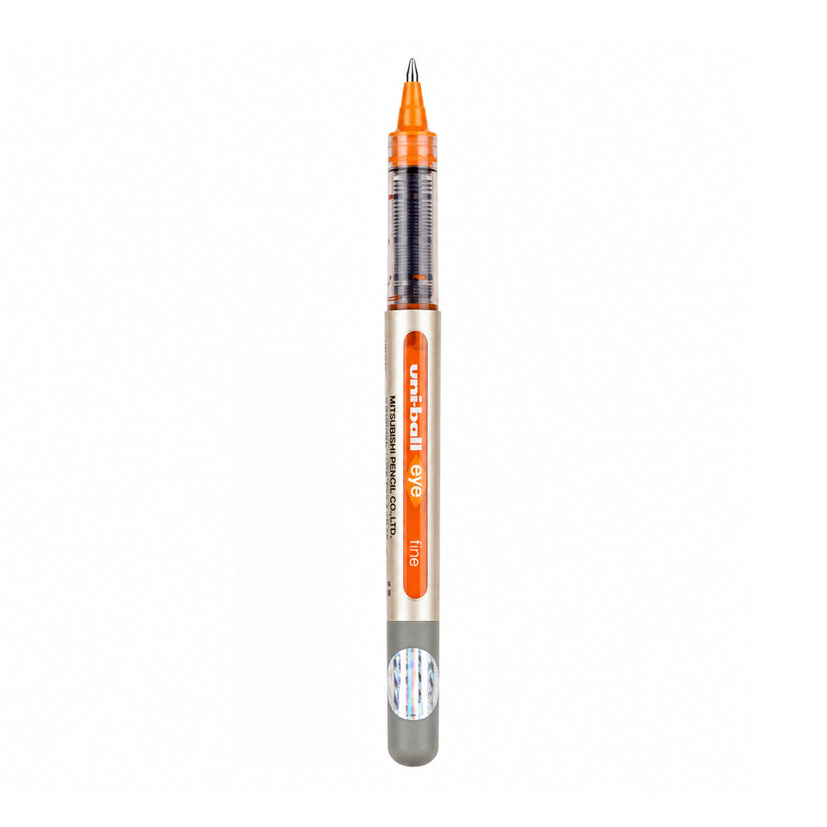 Uni‑ball UB‑157 Grey Roller Ball Pen – Fine Orange Ink