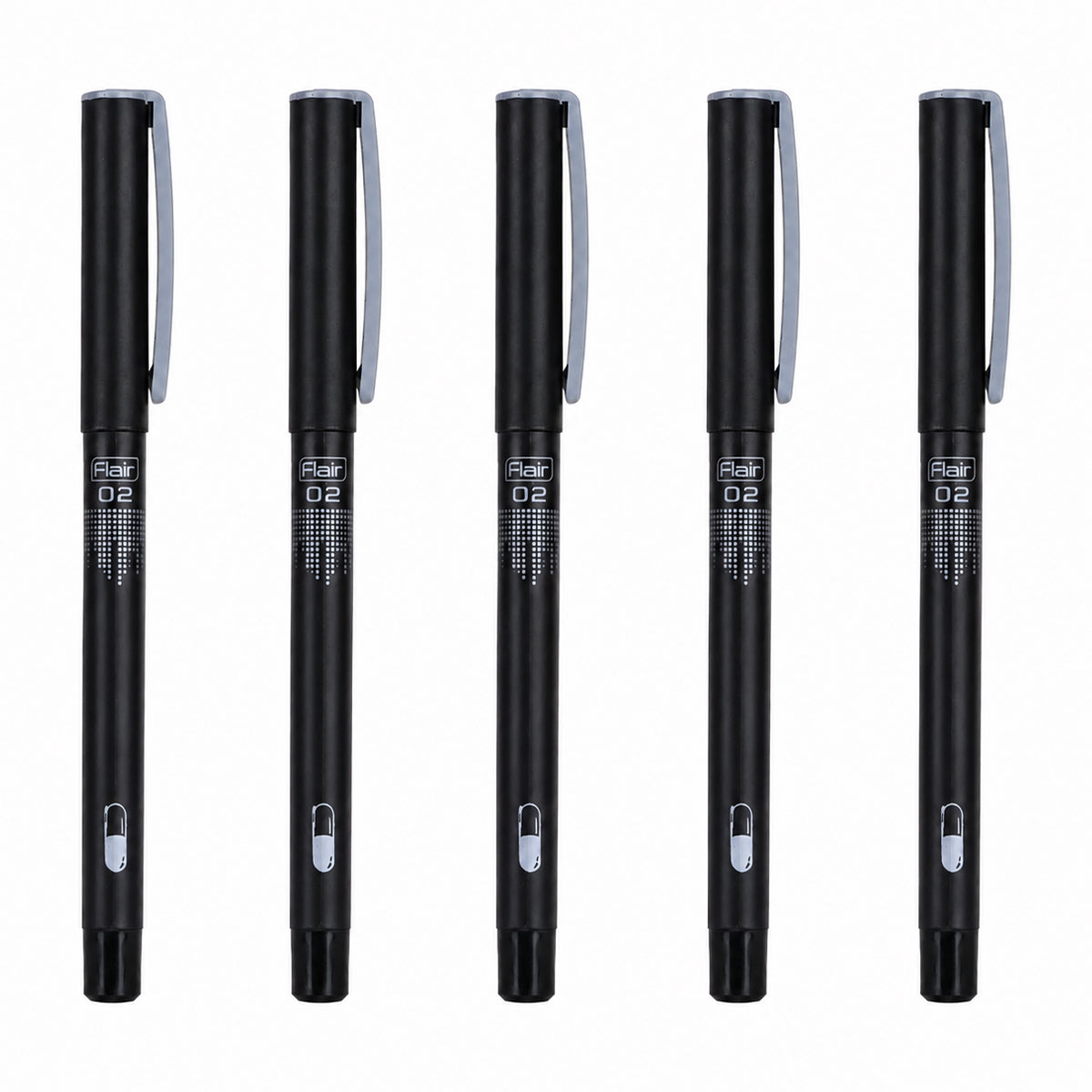 Flair 02 Black Ink Ball Pen — Black Body